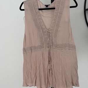 Torrid Blush Pink Top with Black Accent